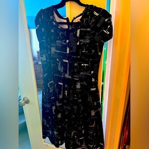 Black and Gray Lularoe Amelia “Deathstar” Dress